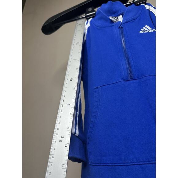 ADIDAS Baby Royal Blue One Piece Track Suit Coveralls Size 24 Month 100% Cotton - Picture 9 of 9